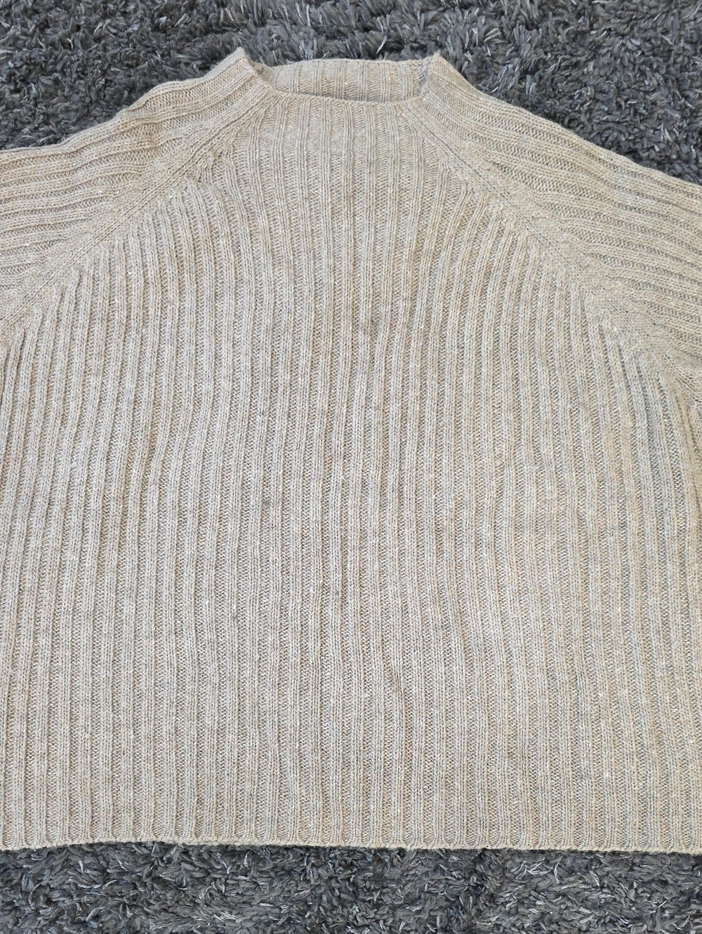 Vintage Sonoma 3X Wool Blend Ribbed Mock Neck Sweater Plus Size